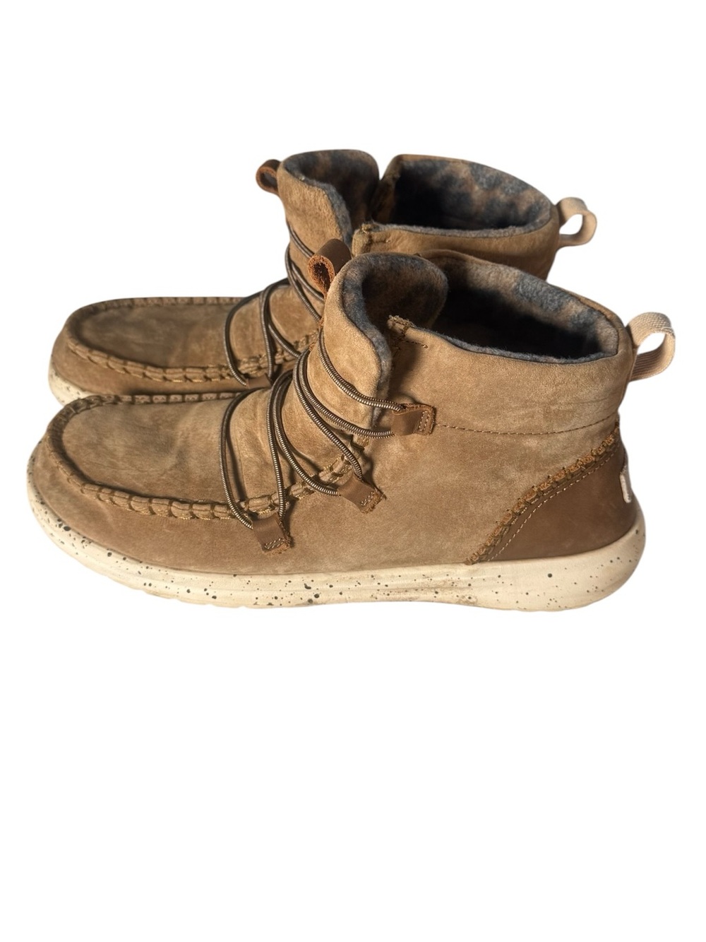 Hey Dude Tan Suede Ankle Boots - Picture 2 of 8